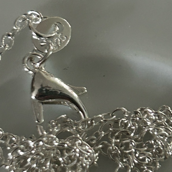 Vintage Sterling Silver Articulated Fish Pendant Necklace - Picture 7 of 9